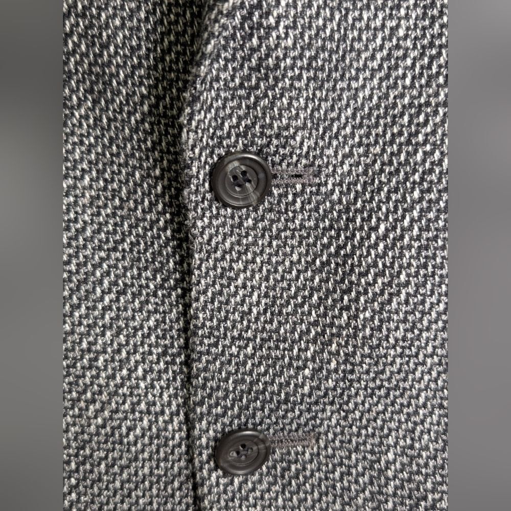 Vintage 80s Hunt Valley Wool Sport Coat 42R Gray Tweed Professor Academic - Picture 14 of 15